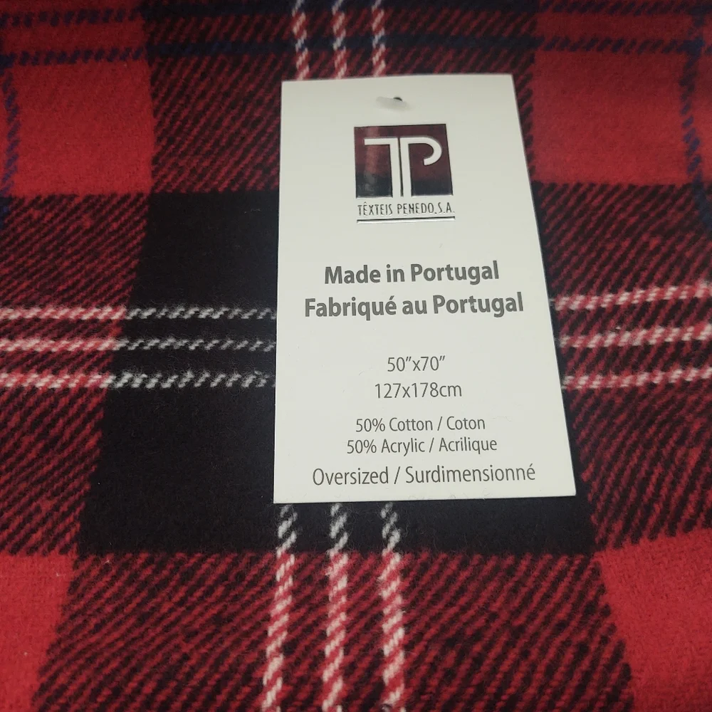 🎁Made in Portugal Tartan Plaid Throw Blanket by Texteis Penedo